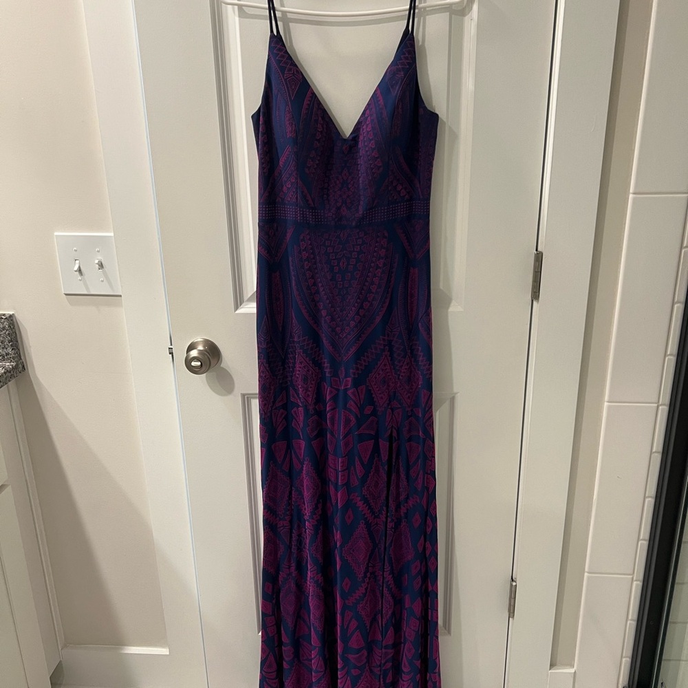 Jump Purple Geometric Evening Dress